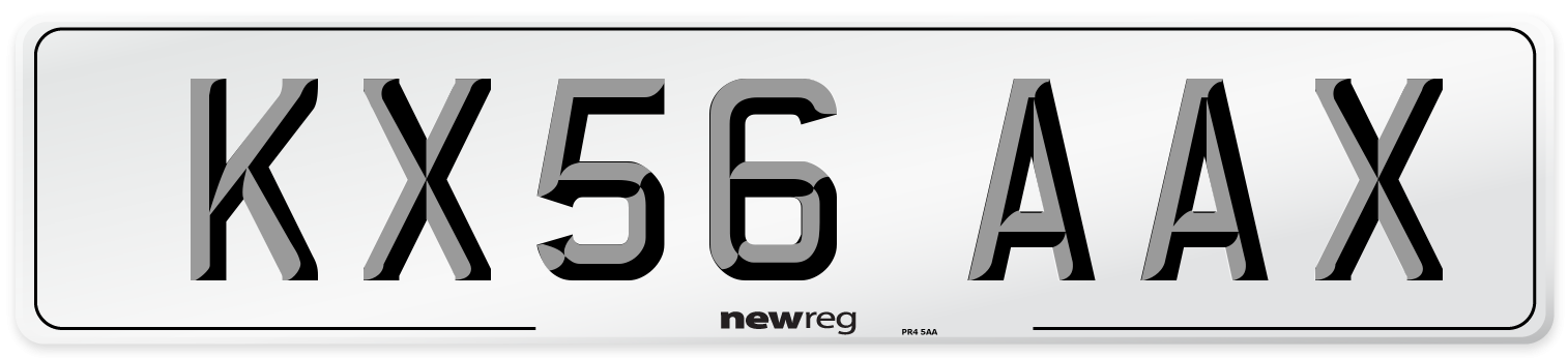 KX56 AAX Number Plate from New Reg